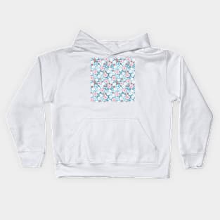 Pattern with tropical flowers Kids Hoodie